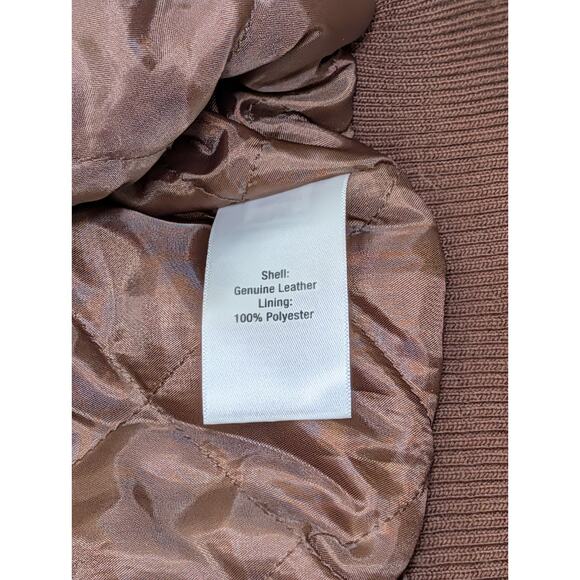 Norm Thompson Mens Brown Suede Leather Insulated Bomber Jacket Size XXL - Picture 11 of 16